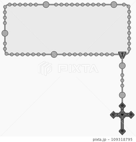 Photo frame with Catholic rosary Photo frame with Catholic rosary 109318795