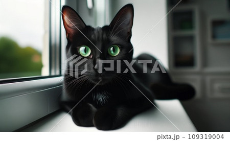 見つめる黒猫 見つめる黒猫 109319004