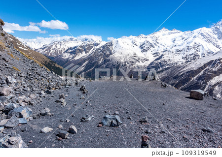 Beautiful view of the snowy mountains Beautiful view of the snowy mountains 109319549