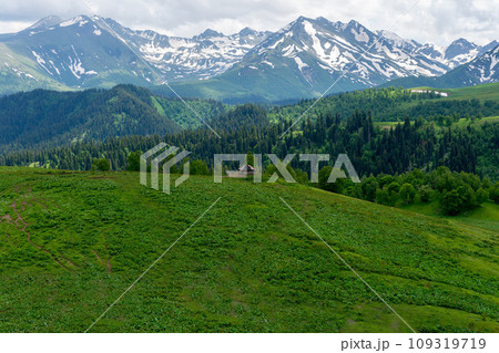 view of the cascade of mountains view of the cascade of mountains 109319719