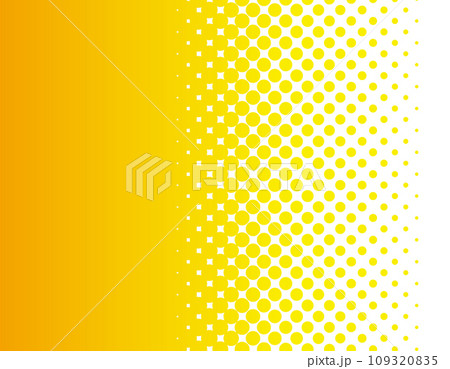 黄色のグラデーションのハーフトーン背景　左 109320835