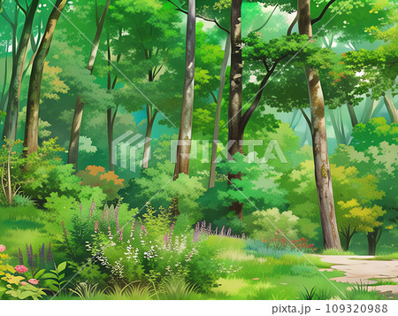 森のイラスト素材 [109320988] - PIXTA