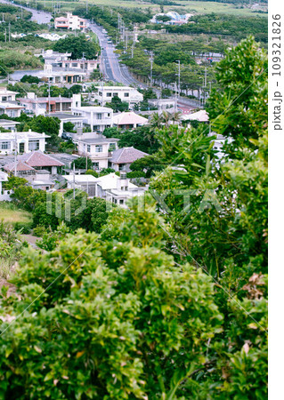 緑に囲まれた住宅街 109321826