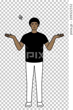 African man spreading his arms out in trouble African man spreading his arms out in trouble 109322552