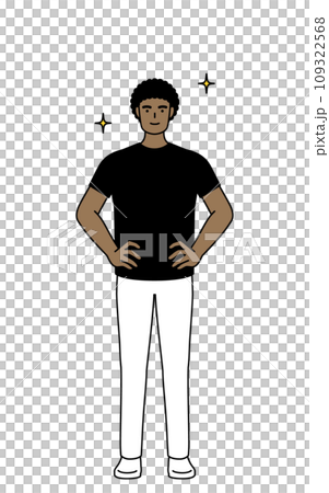 African man with his hands on his hips African man with his hands on his hips 109322568