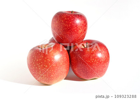 小雪が舞っているような果点のあるりんご、千雪 109323288