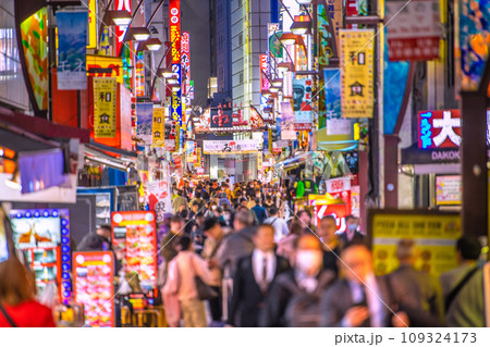 日本の東京都市景観 11月。賑わうアメ横と並行する上中…脱コロナ=22日 日本の東京都市景観 11月。賑わうアメ横と並行する上中…脱コロナ=22日 109324173