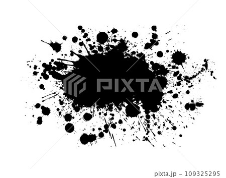 Abstract black blot object. hand drawing. Not AI, Vector illustration 109325295