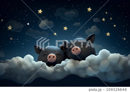 雲の上のブタくんたち 雲の上のブタくんたち 109326648