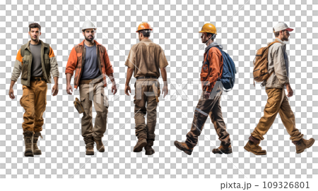 建築系作業員の立ち姿5種類:AI作品 建築系作業員の立ち姿5種類:AI作品 109326801