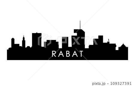 Rabat skyline silhouette.  109327391