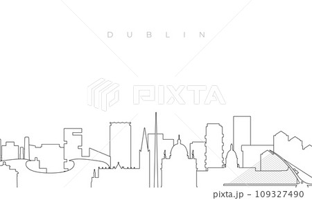 Outline Dublin skyline. Outline Dublin skyline. 109327490