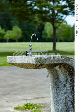 喉を潤す公園の水飲み場 109327578