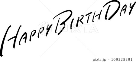 HAPPYBIRTHDAY 手書き文字　ベクター 109328291