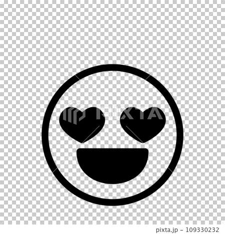 Eyes are heart emoji icon face expression simple white background vector 109330232