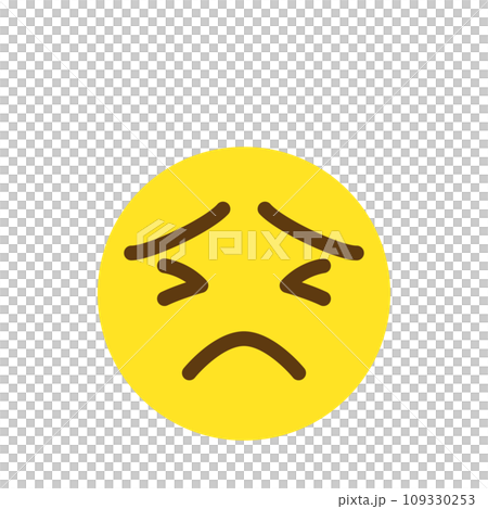 耐心表情符號圖示 臉部表情 簡單的白色背景向量 109330253