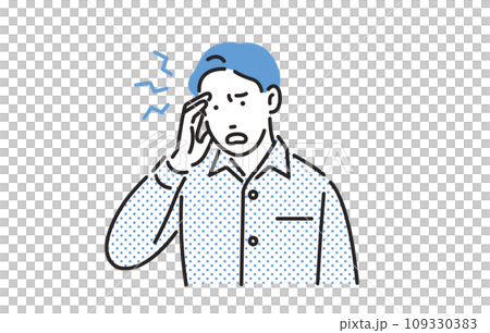 A man who has a cold and has a headache 109330383