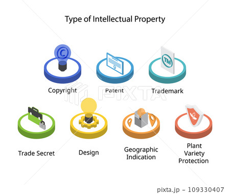 type Of Intellectual Property Rights such as copyright, trademark, trade secret, patent, design, geographic indication, plant type Of Intellectual Property Rights such as copyright, trademark, trade secret, patent, design, geographic indication, plant 109330407