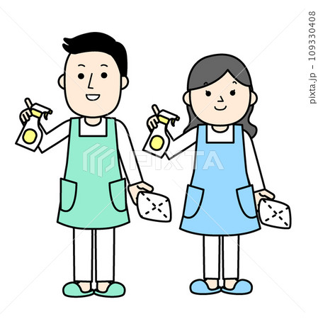 ハウスクリーニング　シンプルな人物イラスト 109330408