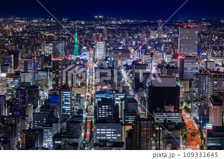 名古屋市、ミッドランドスクエアから眺める名古屋の夜景（伏見・栄方面） 109331645