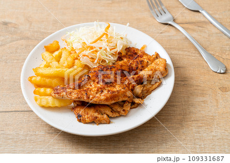 grilled spicy barbecue chicken steak grilled spicy barbecue chicken steak 109331687