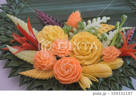 Vegetable carving. 109332197