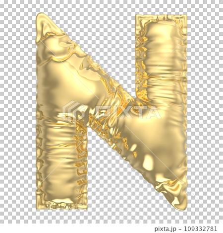Number With Font 3D Gold Render 109332781
