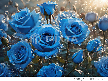 雫の滴る薔薇のイラスト AI生成画像 雫の滴る薔薇のイラスト AI生成画像 109332976