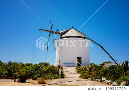 Old mill of Vejer de la Frontera, Spain, Andalusia region, Costa de la Luz, Cadiz district, White Towns, Iberian Peninsula, Old town. Ruta de los Pueblos Blancos Old mill of Vejer de la Frontera, Spain, Andalusia region, Costa de la Luz, Cadiz district, White Towns, Iberian Peninsula, Old town. Ruta de los Pueblos Blancos 109333799