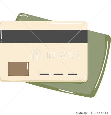 Card and green wallet 109333814