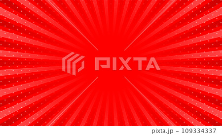 Red sun rays retro with paper texture...のイラスト素材 [109334337] - PIXTA