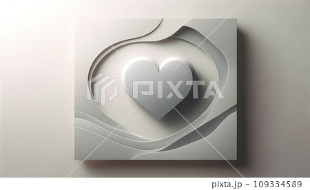 ハートのシンプルなデザインのハート 109334589