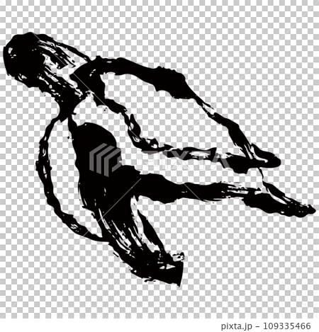 Turtle sumi-e style illustration material vector Turtle sumi-e style illustration material vector 109335466