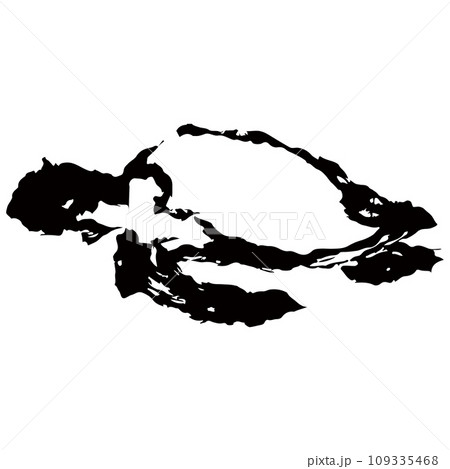 亀の墨絵風のイラスト素材　ベクター 109335468