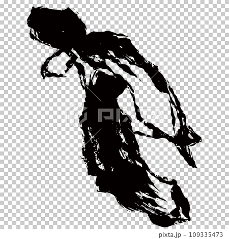 Turtle sumi-e style illustration material vector Turtle sumi-e style illustration material vector 109335473