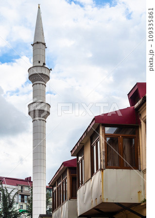 view of Orta Jame mosque minaret in Batumi city 109335861