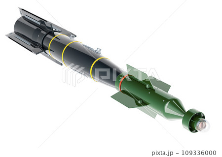Air-to-surface missile (ASM). 3D rendering 109336000
