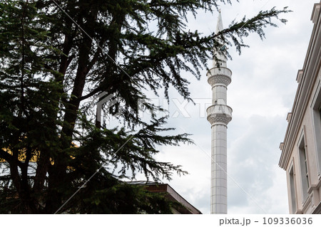 Orta Jame mosque minaret in Batumi city in autumn Orta Jame mosque minaret in Batumi city in autumn 109336036