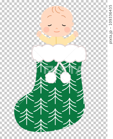 ●插畫素材:溫馨可愛的聖誕睡覺童襪 ●插畫素材:溫馨可愛的聖誕睡覺童襪 109336435