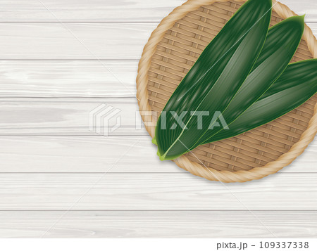 ザルにのった笹のイラスト 109337338
