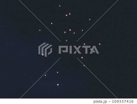 Sagittarius constellation stars in outer space. Sagittarius constellation stars in outer space. 109337416
