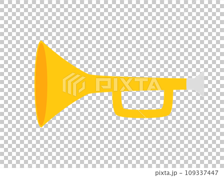 Illustration of a simple trumpet 109337447