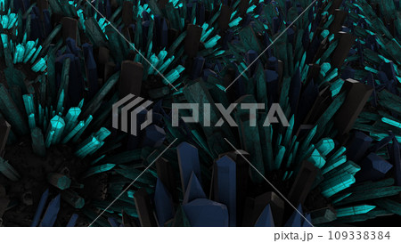 3D crystals. Colorful fantasy energy crystals 109338384