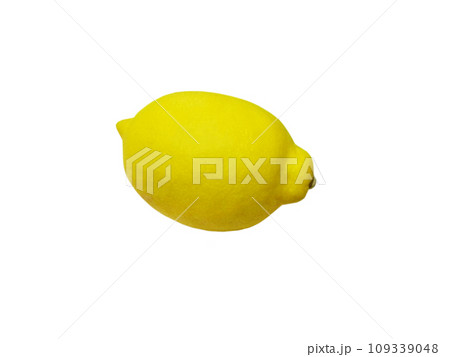 Ripe sour lemon on a white background 109339048