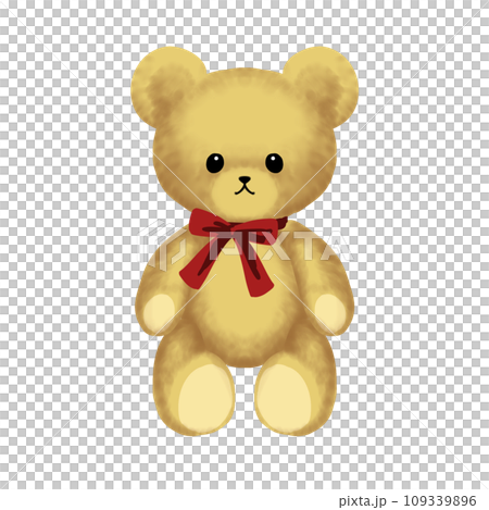 teddy bear with ribbon 109339896
