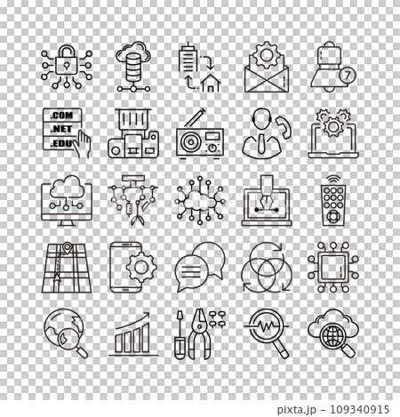 device artificial intelligence technology icon set 109340915