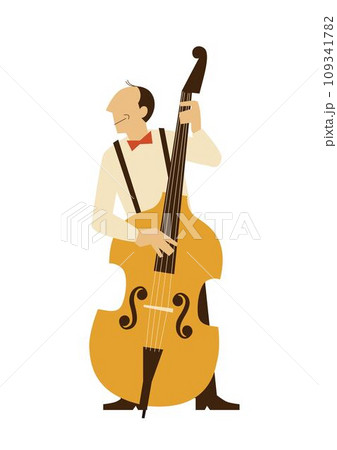 ウッドベース奏者 109341782