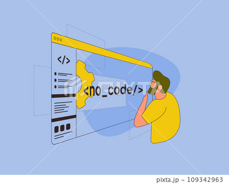 No-code web development. Simplify software development with easy tools and low code development platforms. Build software and websites effortlessly with graphical user interface. LCDP easy coding 109342963