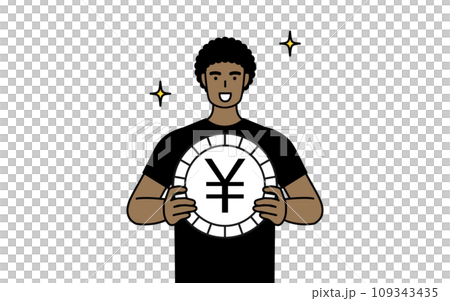 Image of foreign exchange gains and strong yen, African men 109343435