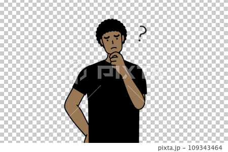 非洲男子疑惑地歪著頭 109343464